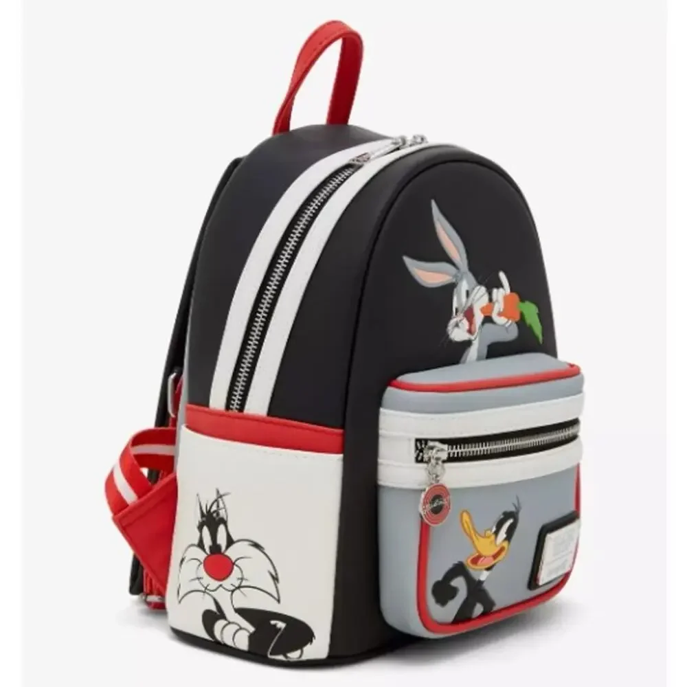 Loungefly Looney Tunes Characters Color Block Mini Backpack NWT - Picture 2 of 9